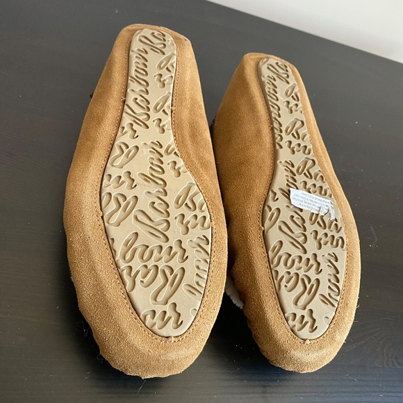 BARBOUR Darcie Faux Shearling Moccasin in Tan Suede - Size 8 - Picture 7 of 10